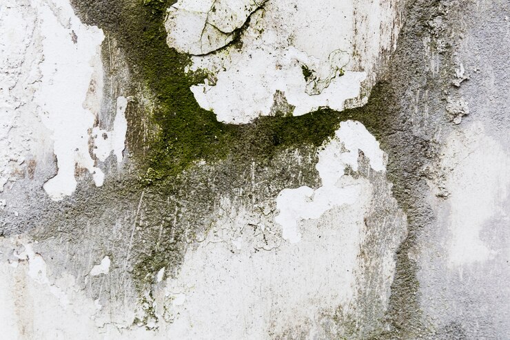 Free Photo moss on rough cement surface