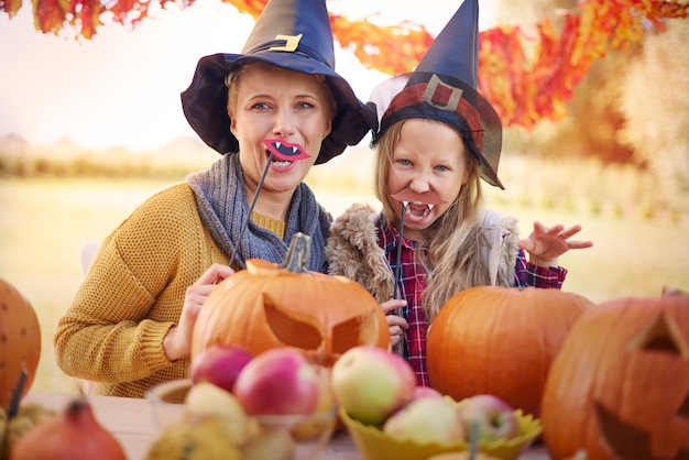 Foto gratuita la parte più divertente di halloween