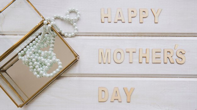 Mother day composition with gift