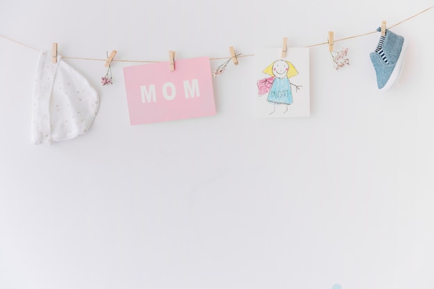 Mother day concept with copyspace