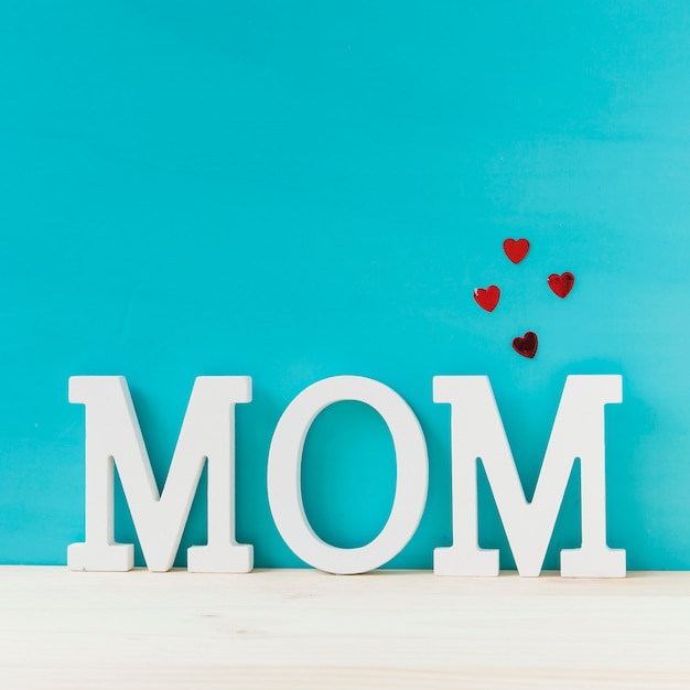 Mother day concept with white letters