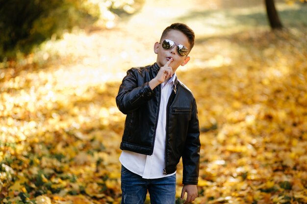 Mother and son spend time outdoors in the park