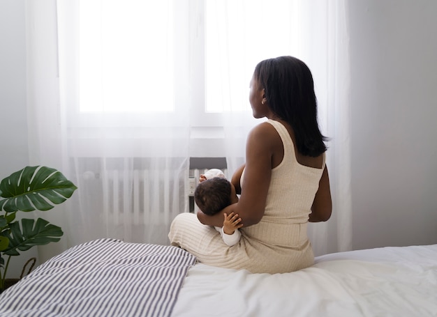 Free photo mother spending time with her beloved child