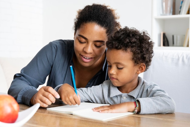 Free photo mother spending time with her child