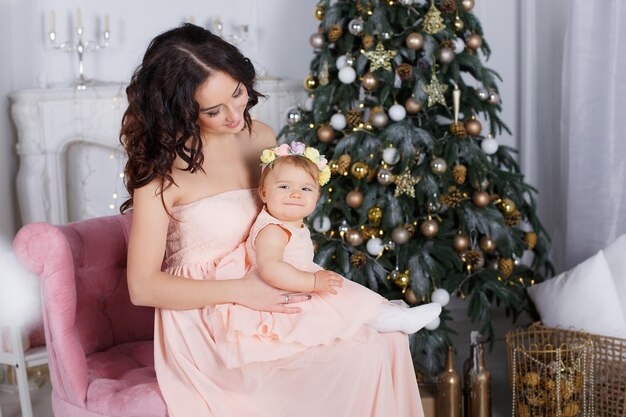 mother with baby at home