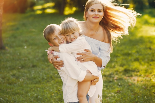 mother with children