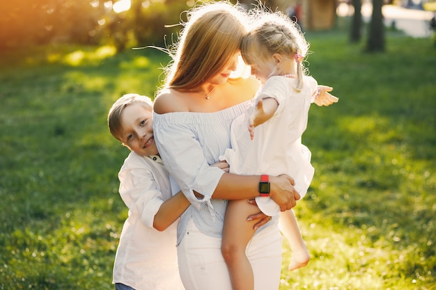 mother with children