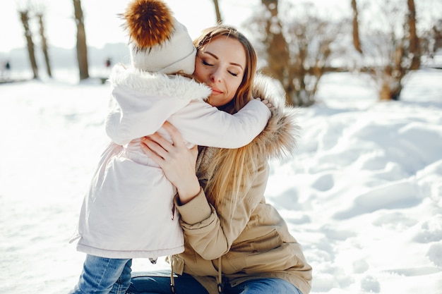 mother with daughter