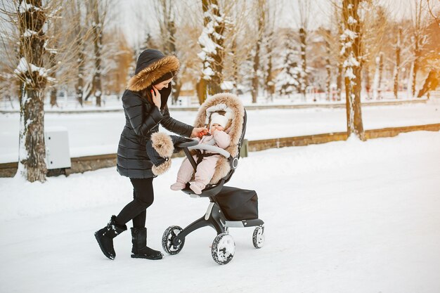 Mother with daughter