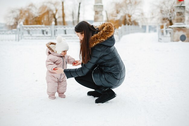 Mother with daughter