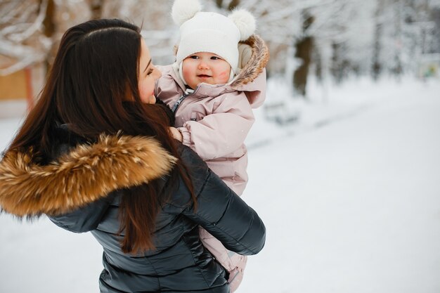 Mother with daughter