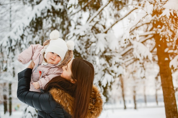 Mother with daughter