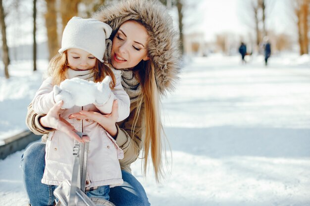 mother with daughter