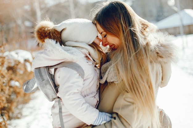 mother with daughter