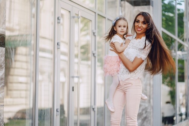 Mother with daughter