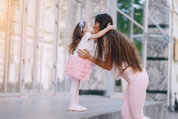 Mother with daughter