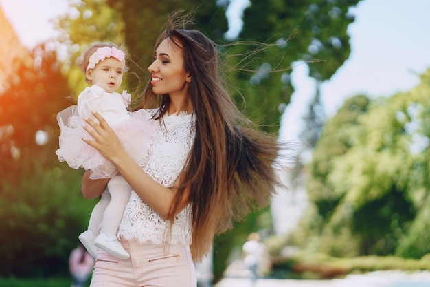 Mother with daughter