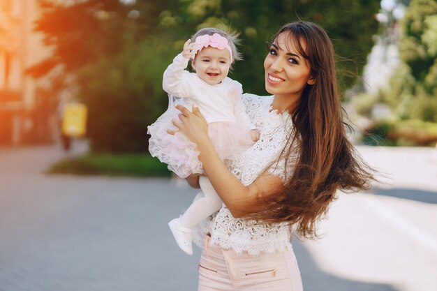 Mother with daughter