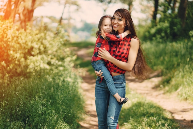 Mother with daughter