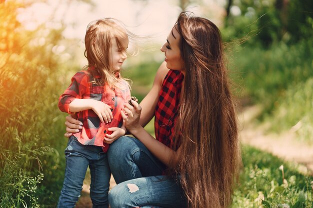 Mother with daughter