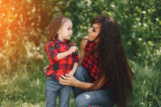 Mother with daughter