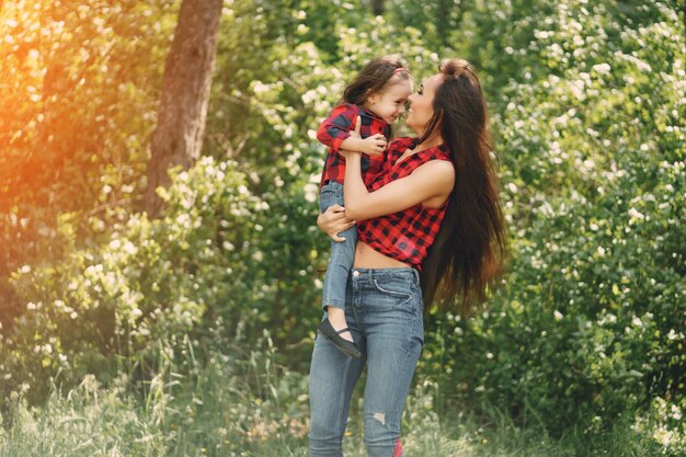 Mother with daughter