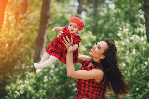 Mother with daughter