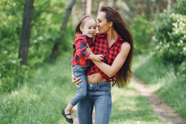 Mother with daughter