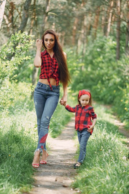 Mother with daughter