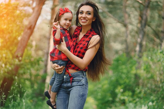 Mother with daughter