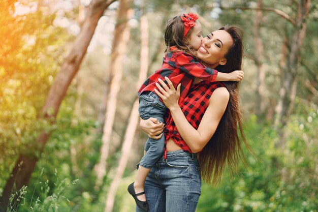 Mother with daughter