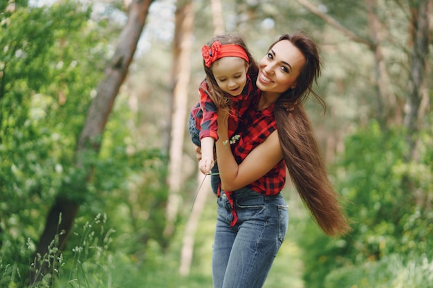 Mother with daughter