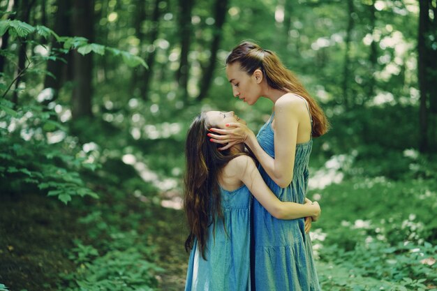 Mother with daughter