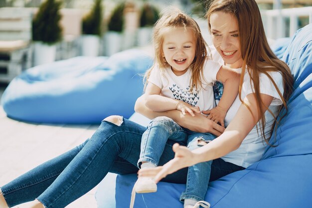 mother with daughter