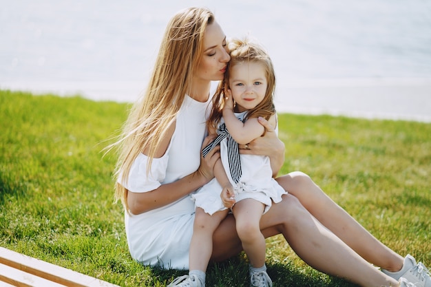 mother with daughter