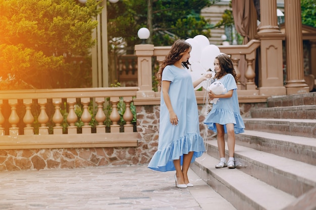 Mother with daughter