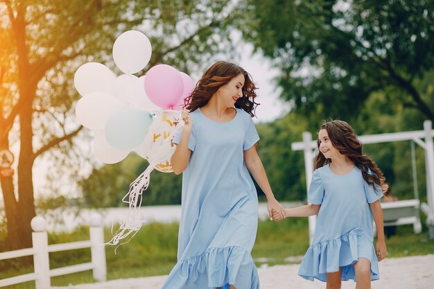 Mother with daughter