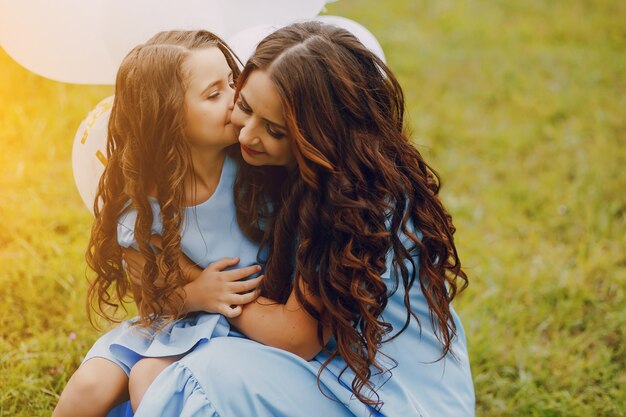 Mother with daughter