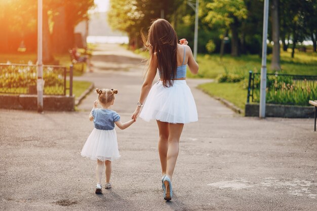 Mother with daughter