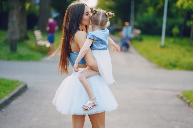 Mother with daughter