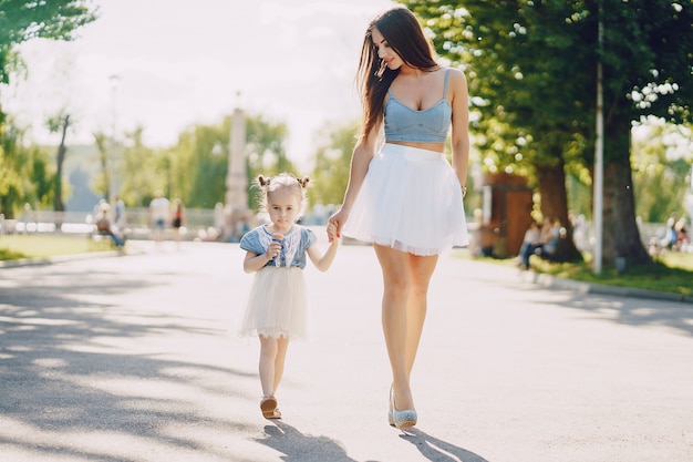 Mother with daughter