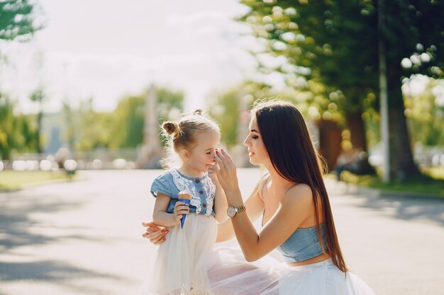 Mother with daughter