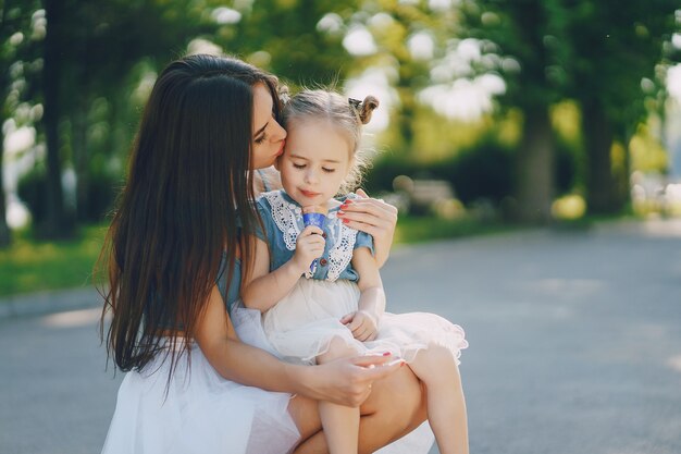 Mother with daughter