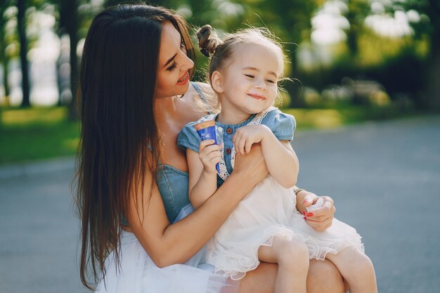 Mother with daughter