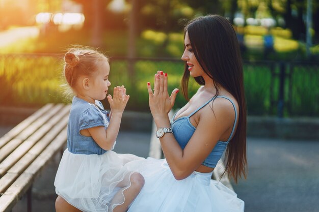 Mother with daughter