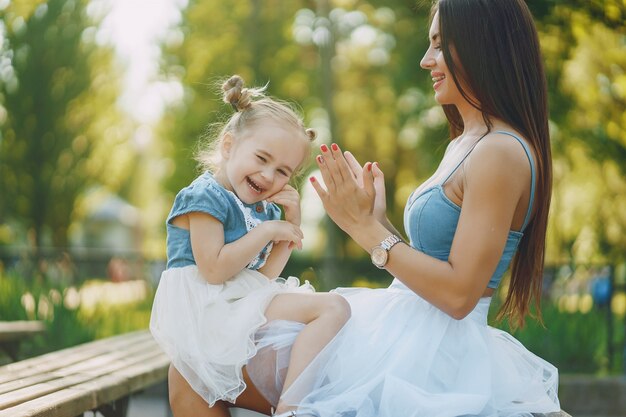 Mother with daughter