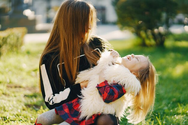 mother with daughter