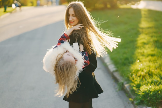 mother with daughter