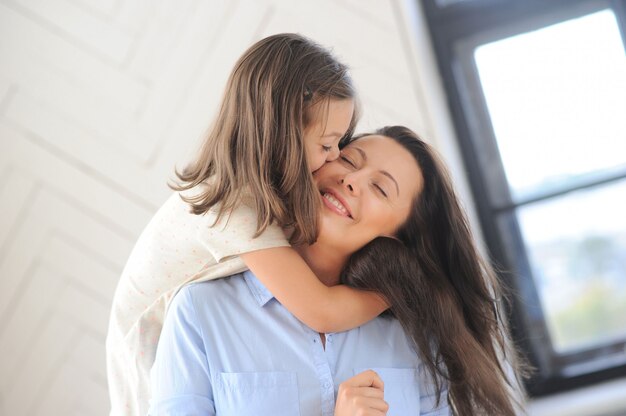 Mother with daughter