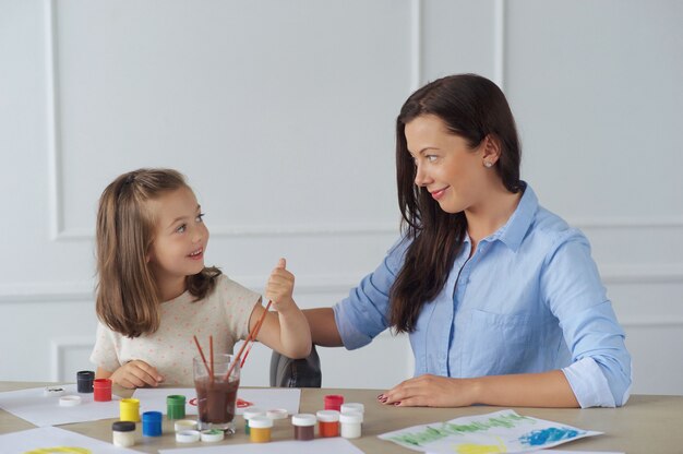 Mother with daughter